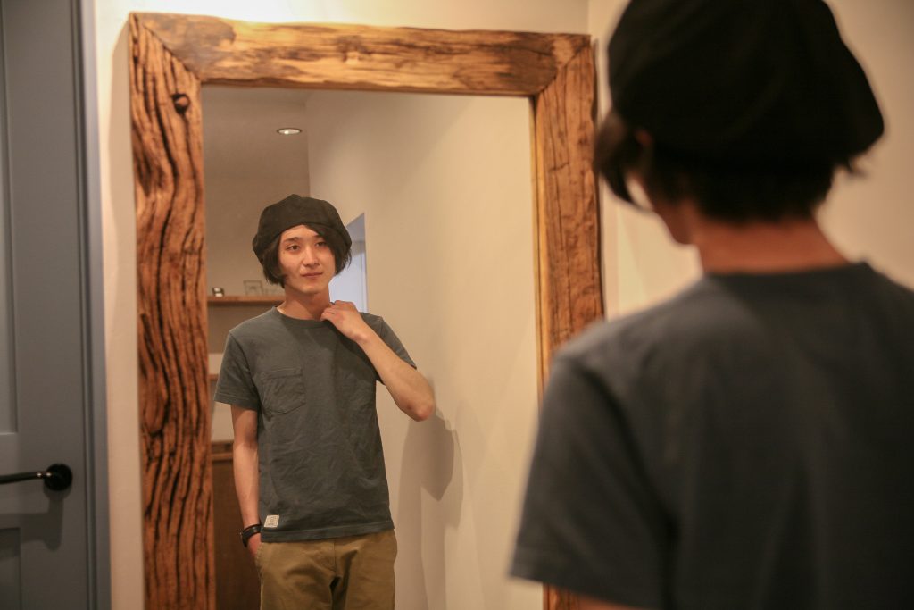 ポケットTシャツ　ブルー