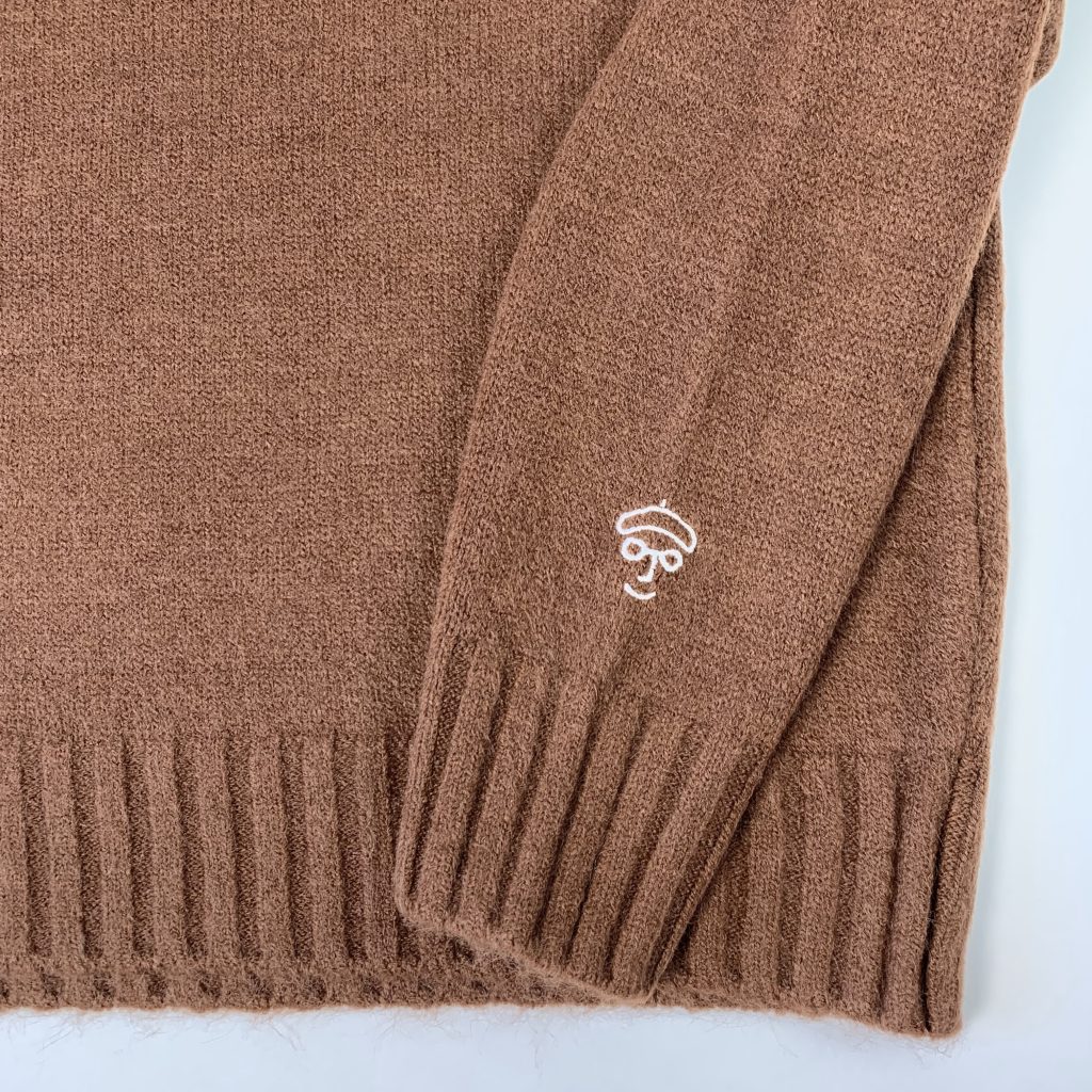 ボトルネックニット　カシミヤ　ブラウン