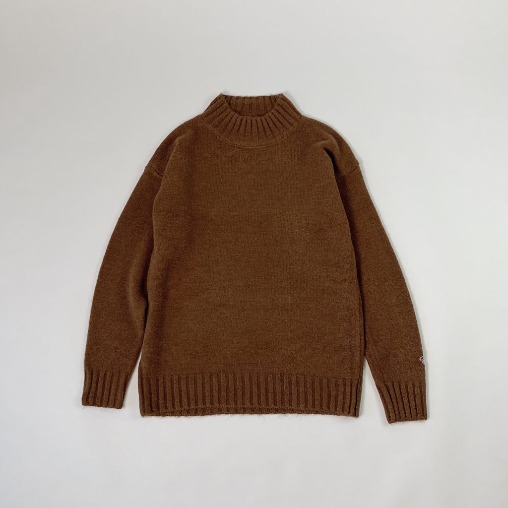 ボトルネックニット　カシミヤ　ブラウン