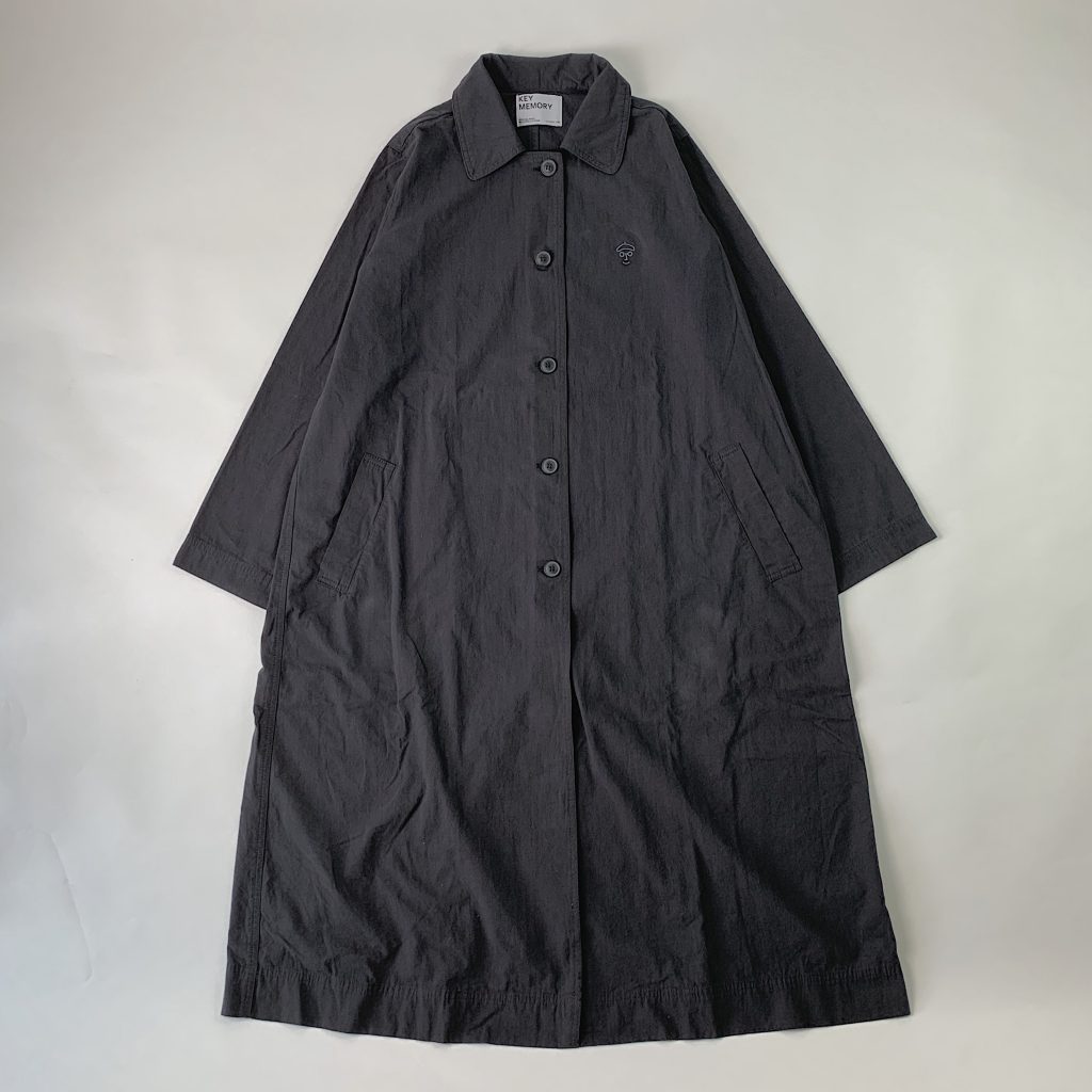 ステンカラーコート ブラック