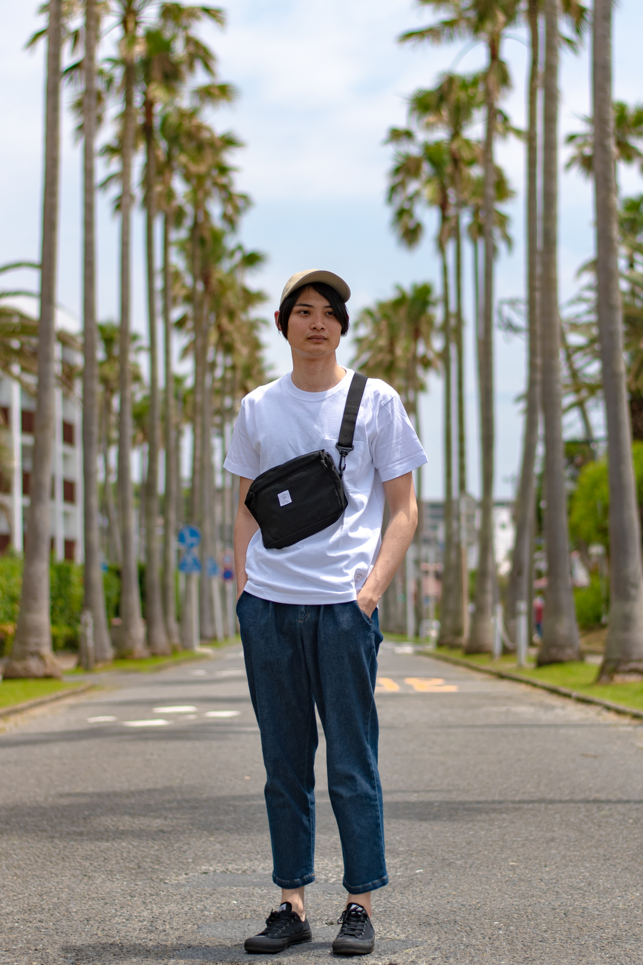 ポケットTシャツ　白　無地　シンプル　メンズ　レディース　生地　ユニセックス