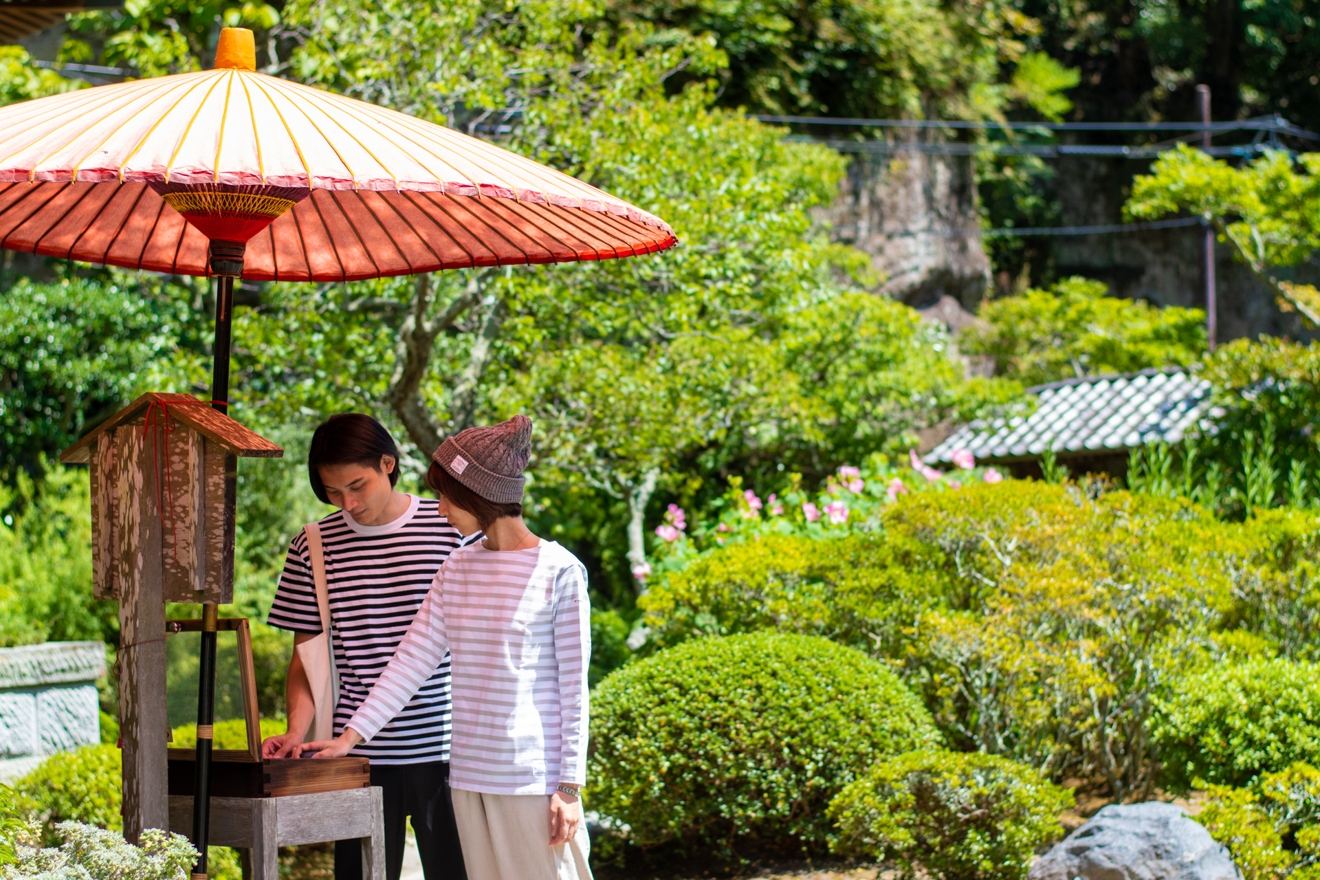 鎌倉　リンクコーデ　恋人　カップル　夫婦　ナチュラル　おそろい　おしゃれ