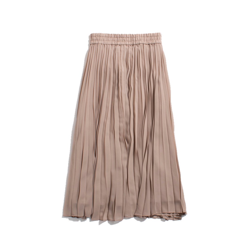 プリーツスカート　ベージュスカート