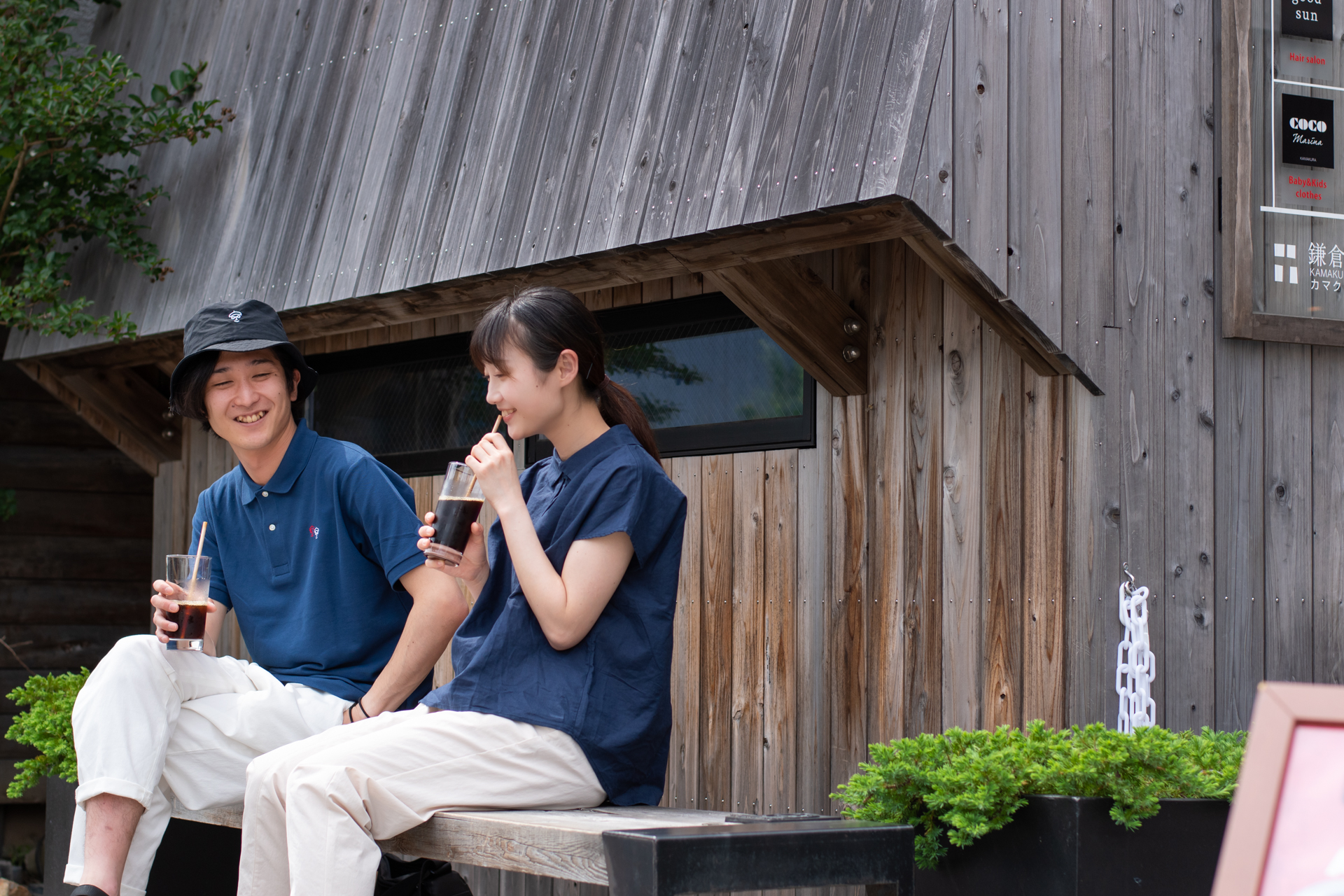 リンクコーデ　お揃い　夏コーデ
