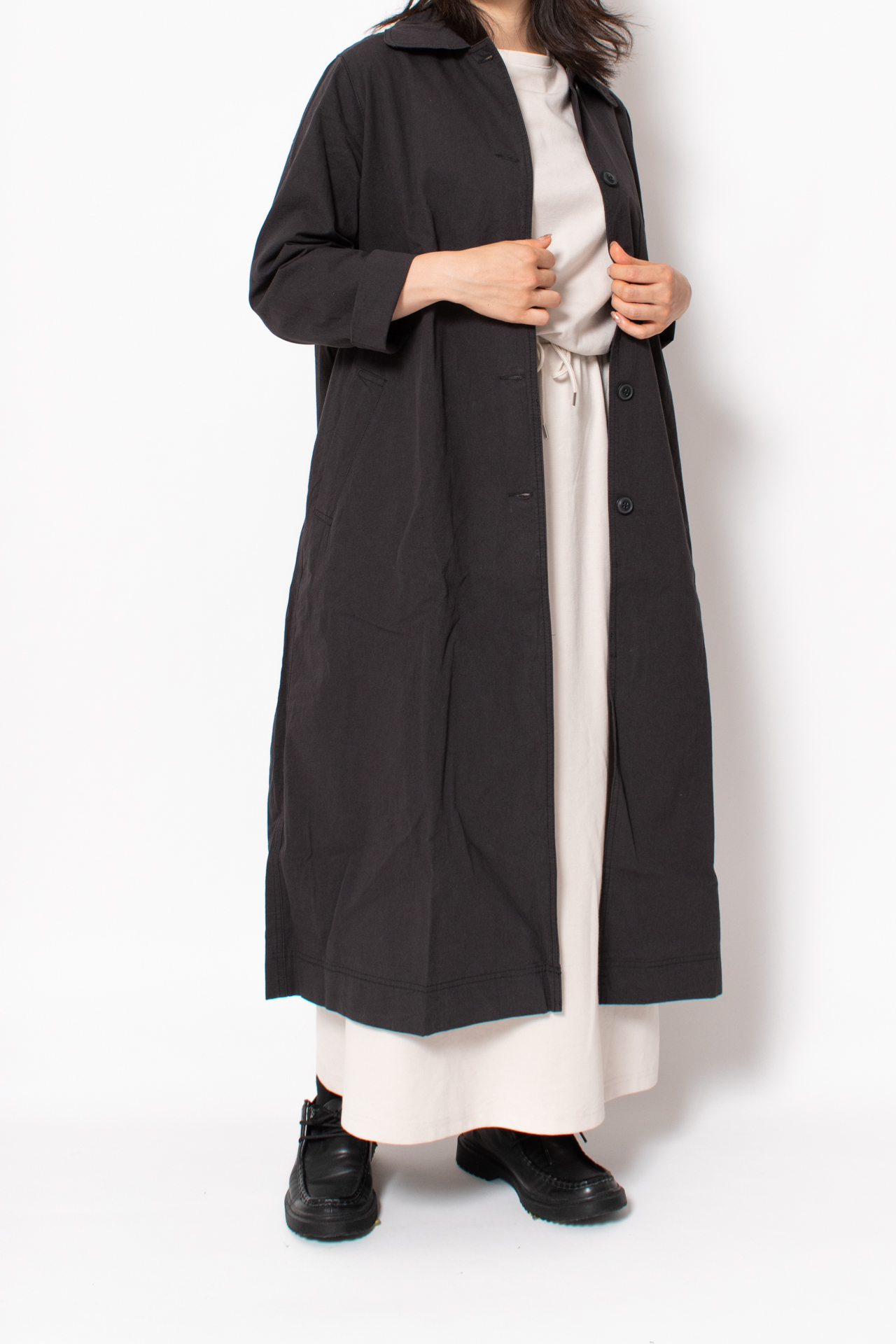 バルカラーコート　ロングコート