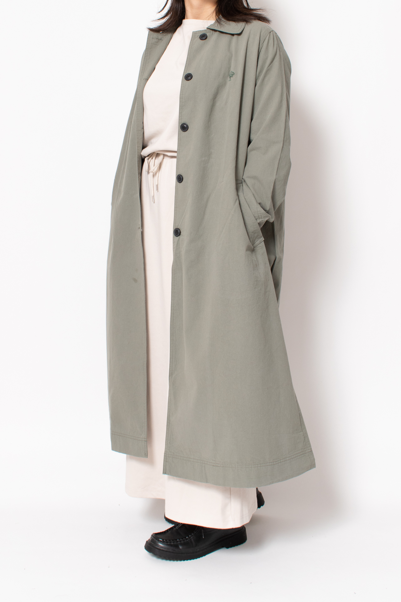 バルカラーコート　ロングコート