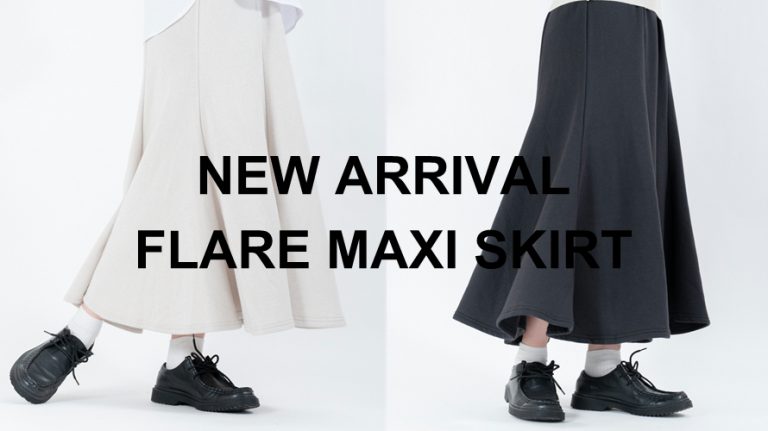 春の新作！スウェット生地のマキシスカート